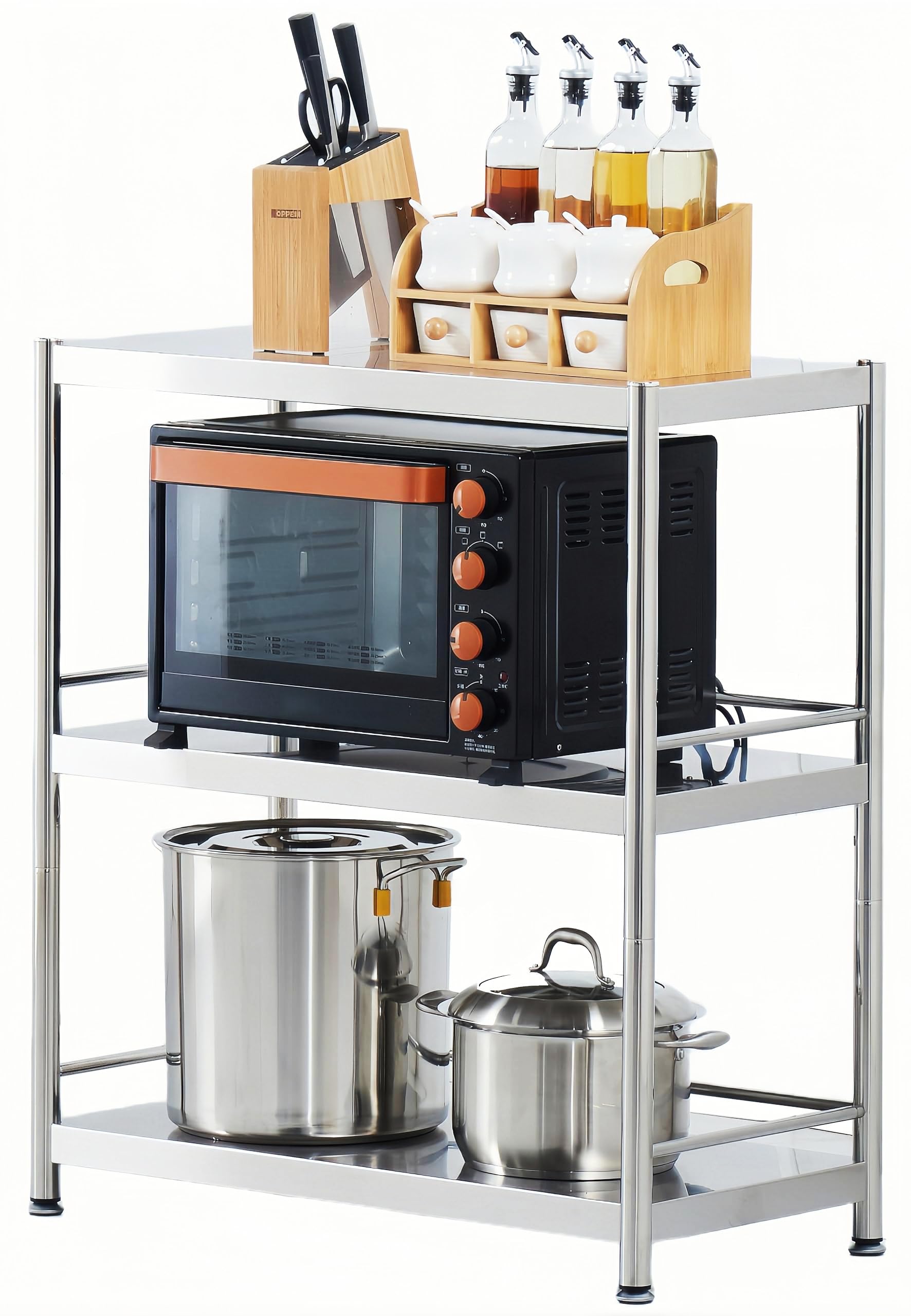 Amazon.co.jp: TUIYIDUO キッチンラック 収納棚 ステンレス鋼 3